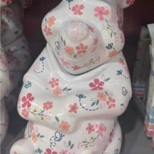 Floral Ceramic Disney Pooh Cookie Jar